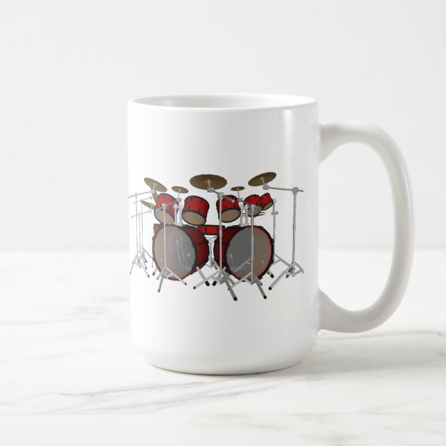 Caneca De Café Cilindros: Jogo do cilindro vermelho: modelo 3D: (Direita)