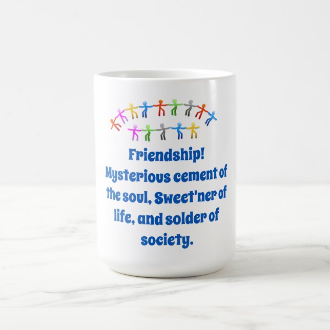 Caneca De Café Cimento Misterioso de Amizade Mug - Cotação de Ami (Centro)