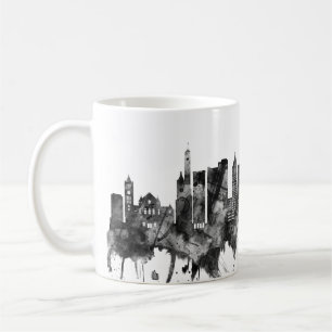 Caneca De Café Cincinnati Ohio Skyline BW