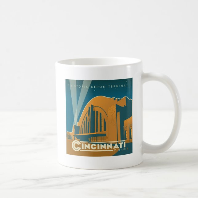 Caneca De Café Cincinnati, Ohio | Terminal histórico da União (Direita)