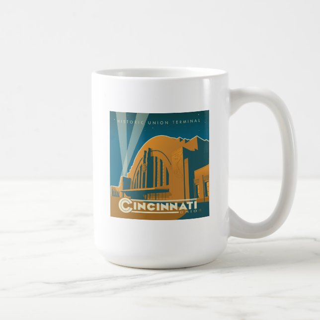 Caneca De Café Cincinnati, Ohio | Terminal histórico da União (Direita)