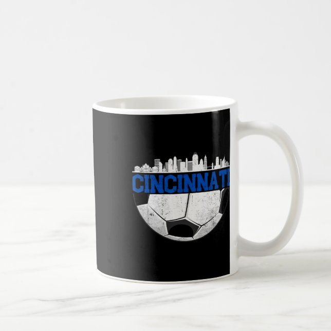 Caneca De Café Cincinnati Soccer Distressed Cincy nati  (Direita)