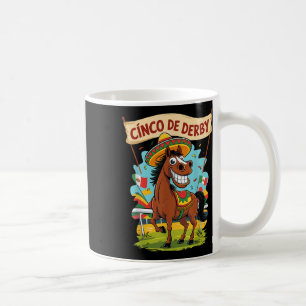 Caneca De Café Cinco De Derby Funny Horse Racing Derby De Mayo