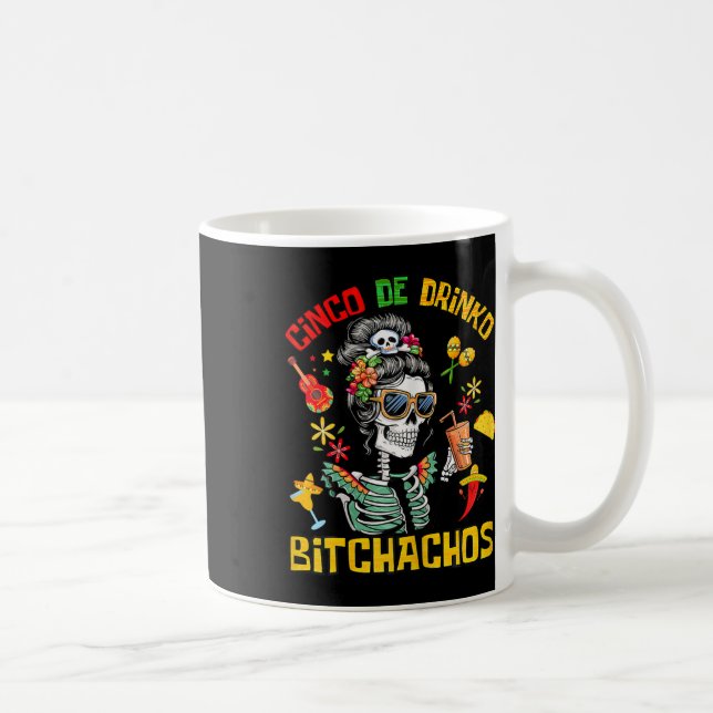 Caneca De Café Cinco De Drinko Achos Cinco De Mayo Bebendo (Direita)