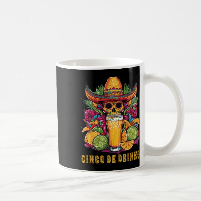 Caneca De Café Cinco De Drinko Funny Cinco De Mayo Bebendo Do Par (Direita)