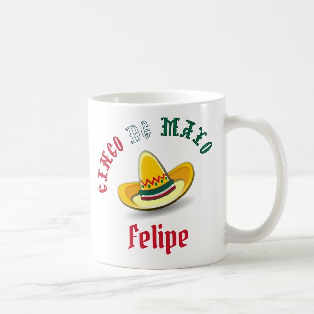 Caneca De Café Cinco de maio personalizáveis Fiesta (Direita)