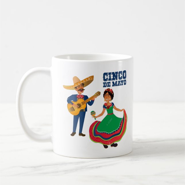 Caneca De Café Cinco de mayo cactus - Cinco de Mayo (Esquerda)