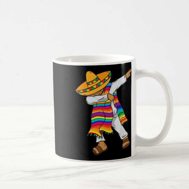 Caneca De Café Cinco De Mayo Dabbing Poncho Kids Toddler Mexicano (Direita)