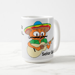 Caneca De Café Cinco de Mayo Fiesta Cartoon bigode engraçado