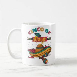 Caneca De Café Cinco de Mayo Ilustração, 2/1