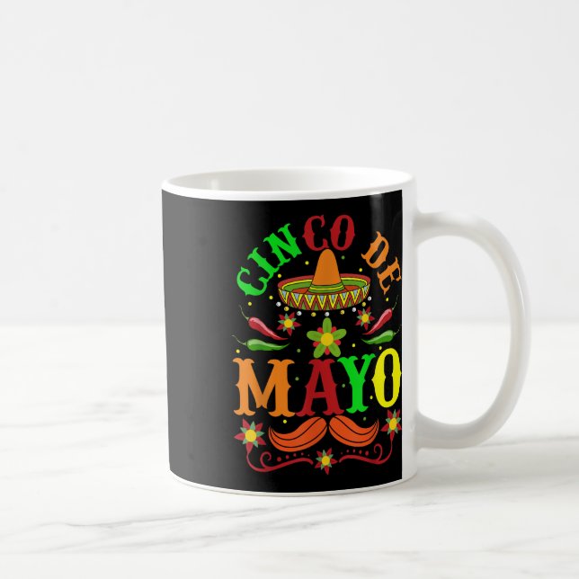Caneca De Café Cinco De Mayo Lets Fiesta Squad 5 De Mayo Mexicano (Direita)