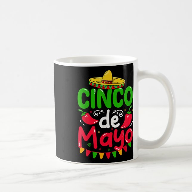 Caneca De Café Cinco De Mayo Lets Fiesta Squad 5 De Mayo Mexicano (Direita)