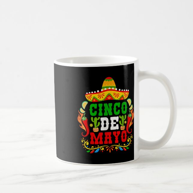 Caneca De Café Cinco De Mayo Lets Fiesta Squad 5 De Mayo Mexicano (Direita)
