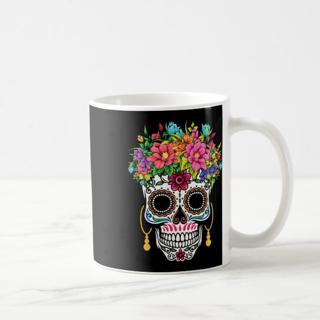 Caneca De Café Cinco de Mayo Sugar Skull Dia De Los Muertos Day O (Direita)