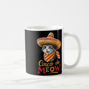 Caneca De Café Cinco De Meow Cinco De Mayo Gato Mexicano Engraçad