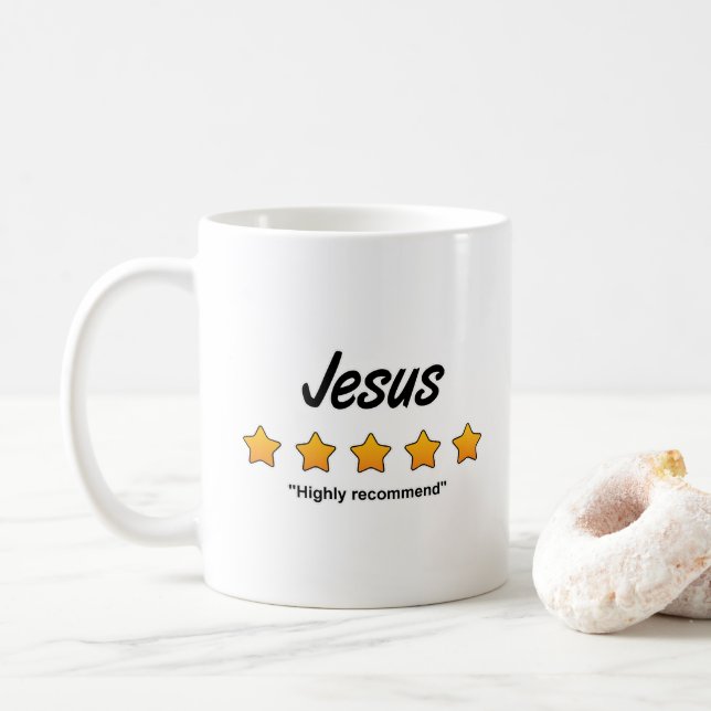 Caneca De Café Cinco estrelas Jesus (Com Donut)