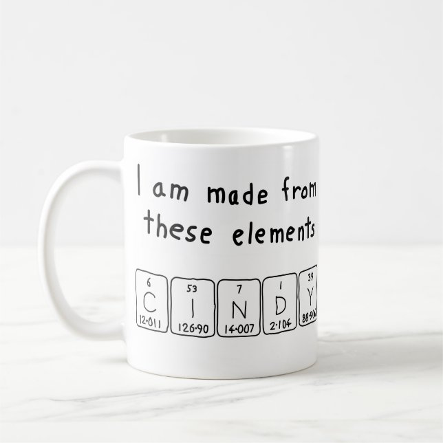 Caneca De Café Cindy periódico mesa name mug (Esquerda)