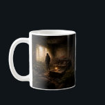 Caneca De Café Cinematic Dystopian Art Coffee Cup<br><div class="desc">Bring a cinematic post-apocalyptic atmosphere to your daily routine with this dystopian art mug featuring an abandoned overgrown room, warm window light, and a lone survivor. This moody coffee cup is a striking choice for fans of survival art, dark aesthetic decor, sci-fi interiors, and story-rich visual design. A great gift...</div>