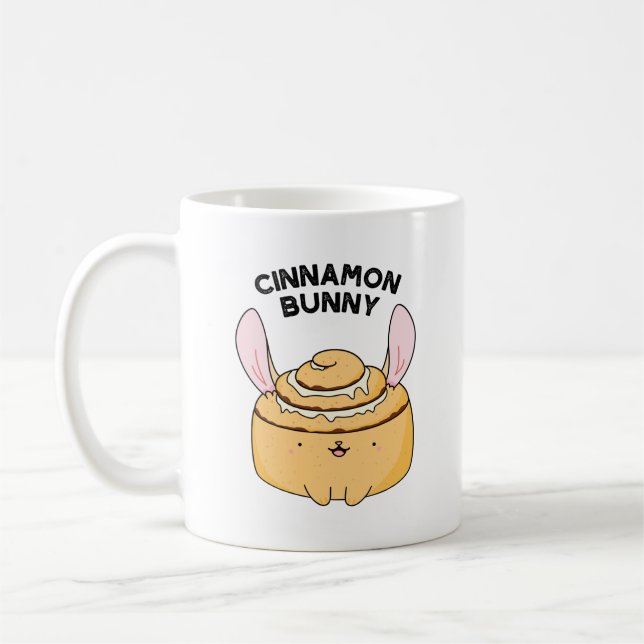 Caneca De Café Cinnamon Bunny Funny Cinnamon Bun Pun (Esquerda)