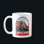 Caneca De Café Cinque Terre Italy Watercolor Vintage<br><div class="desc">Cinque Terre retro viagem art design. Cinque Terre é uma série de aldeias costeiras,  de séculos,  na robusta costa italiana da Riviera.</div>