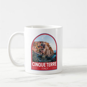 Caneca De Café Cinque Terre Italy Watercolor Vintage
