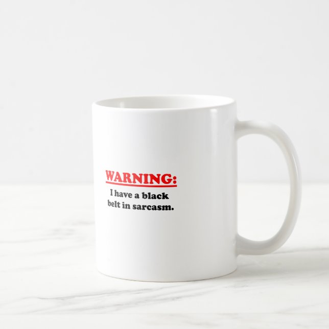 Caneca De Café Cinturão negro no sarcasmo (Direita)