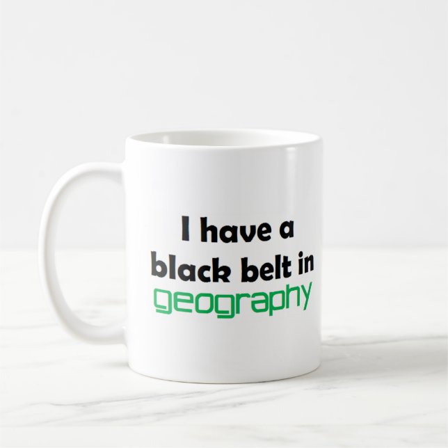 Caneca De Café Cinturão preto de geografia (Esquerda)