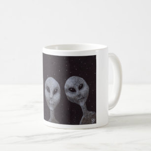 Caneca De Café Cinza alienígena