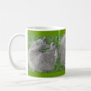 Caneca De Café Cinza Cat Nap