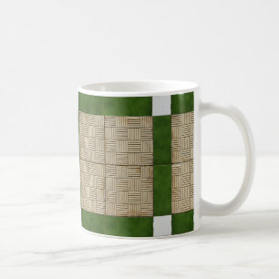 Caneca De Café Cinza cerâmico do verde dos azulejos concretos