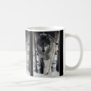 Caneca De Café Cinza de animais selvagens Wolf