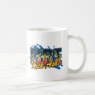 Caneca De Café Cinza do pontapé dos bombeiros!