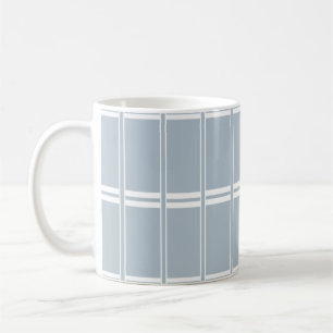 Caneca De Café Cinza e padrão branco