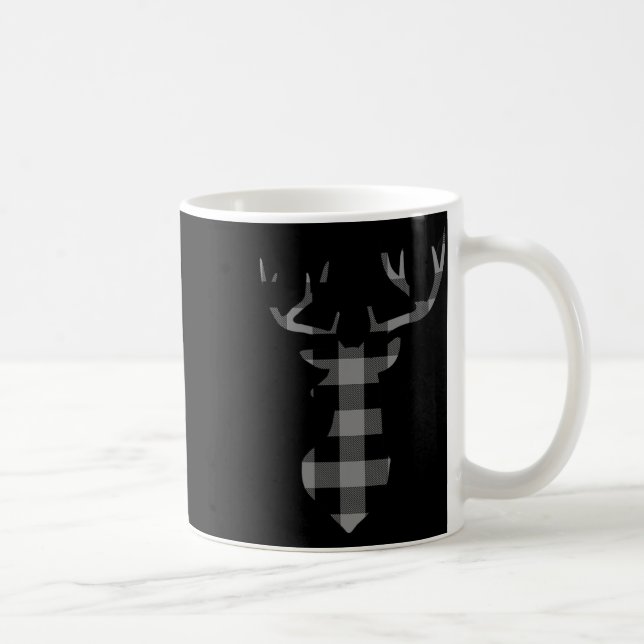 Caneca De Café Cinza E Xadrez Negra De Búfalo Flannel De Natal De (Direita)