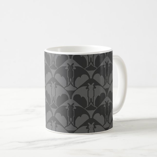 Caneca de café cinza escuro Batty (Frente Esquerda)