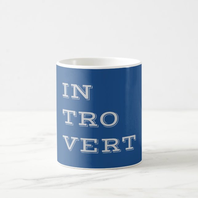 Caneca De Café Cinza Introduvert Mug (Centro)