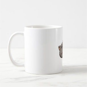 Caneca De Café Cinza kawaii Sleeping cat
