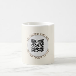 Caneca De Café Cinza Simples Minimalista do Código QR