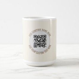 Caneca De Café Cinza Simples Minimalista do Código QR
