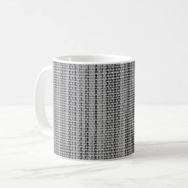 Caneca De Café Cinza Tecido (Frente Esquerda)