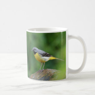 Caneca De Café Cinza Wagtail - pássaro