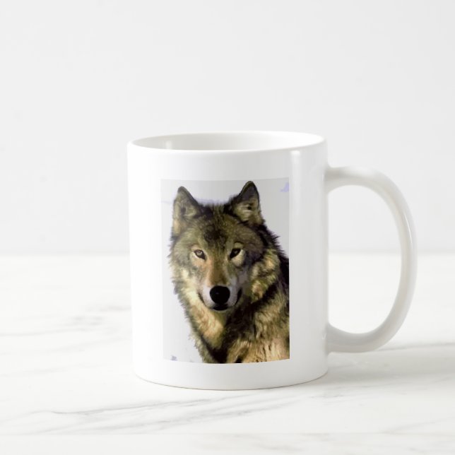 Caneca De Café Cinza Wolf (Direita)