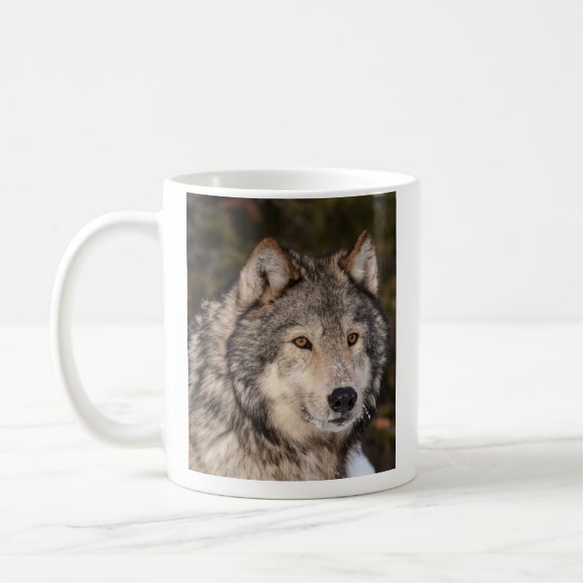 Caneca De Café Cinza Wolf (Esquerda)