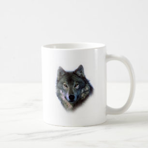 Caneca De Café Cinza Wolf Eyes