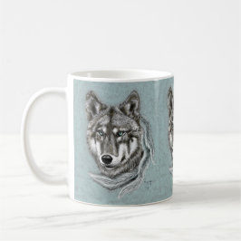 Caneca De Café Cinza Wolf Mug
