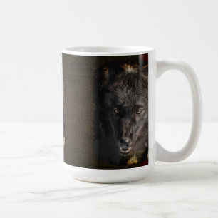 Caneca De Café Cinza Wolf Wildlife Art & Photoographic Mug