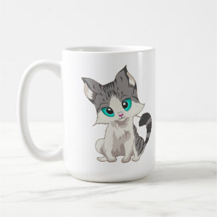CANECA DE CAFÉ CINZAS CUTAS E PEQUENAS PEQUENAS COZINHAS COM OLHO