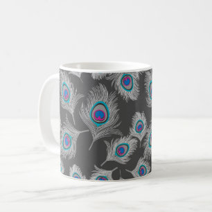 Caneca De Café Cinzas de Prata e Peste Turquesa