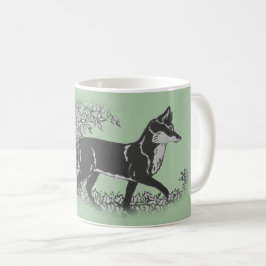 Caneca De Café Cinzas De Raposa De Madeira, Animais Russos De Vin