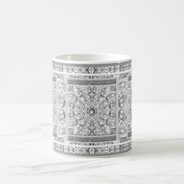 Caneca De Café Cinzas de rendas cerâmicas (Centro)